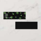 Grüne Punkte auf schwarzen Visitenkarten Mini Visitenkarte (Vorne/Hinten)