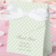 Grüne Punkte Baby Shower Geschenkbox