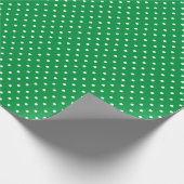 Grüne Punkte Geschenkpapier (Ecke)