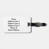 Grüne Punkte/Kreis-Muster + Individueller Name Gepäckanhänger (Rückseite horizontal)