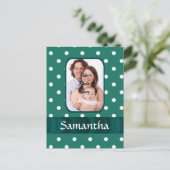 Grüne Punkte Postkarte (Stehend Vorderseite)