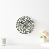 Grüne Punkte Runde Wanduhr (Zuhause)