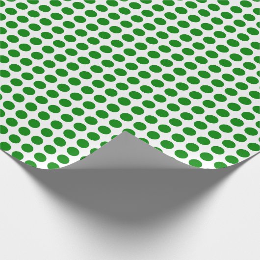 Grüne Punkte zum Weißbuch Geschenkpapier (Ecke)