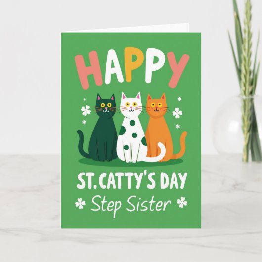 Grüne Punktekatze Karte (Vorderseite)