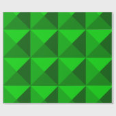 Grüne Pyramiden Geschenkpapier (Flach)