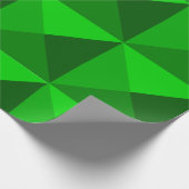 Grüne Pyramiden Geschenkpapier (Ecke)