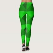 Grüne Pyramiden Leggings (Rückseite)