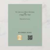 Grüne QR-Business-Werbeaktion für Weihnachtskiefer Flyer (Hinten)