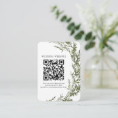 Grüne QR-Code und Einladung zum Foto (Stehend Vorderseite)