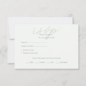 Grüne QR-Kodex-Initialen für moderne Magazine RSVP Karte (Vorderseite)