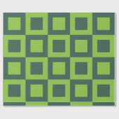 Grüne Quadrate Geometrisch Geschenkpapier (Flach)