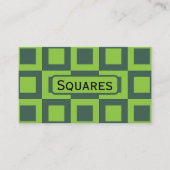 Grüne Quadrate Geometrisch Visitenkarte (Vorderseite)