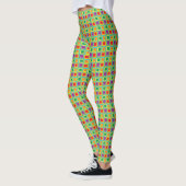 grüne Quadrate Leggings (Links)
