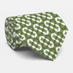Grüne Quadrate Retro 60er 70er Jahre Pattern Neckt Krawatte