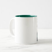 Grüne Quäker-Tasse Zweifarbige Tasse (Vorderseite Links)