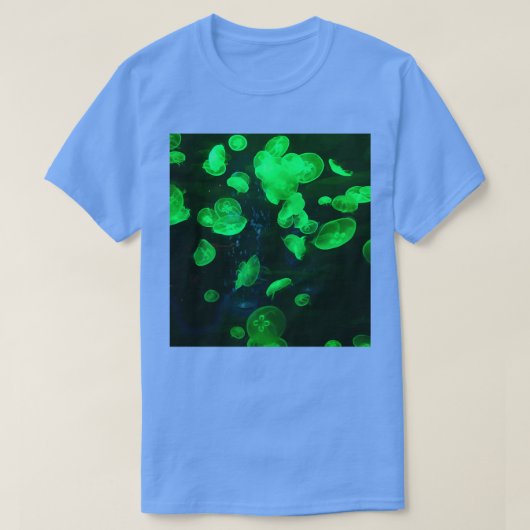 Grüne Quallen im Aquarium T-Shirt (Design vorne)