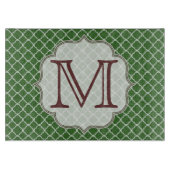 Grüne Quarterfolie Latti Glas Cutting Board Schneidebrett (Vorderseite)