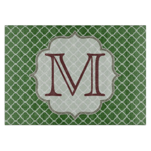 Grüne Quarterfolie Latti Glas Cutting Board Schneidebrett