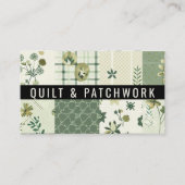 Grüne Quilt-Patchwork-Handmade-Kleidung Visitenkarte (Vorderseite)