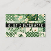 Grüne Quilt-Patchwork-Handmade-Kleidung Visitenkarte (Vorderseite)