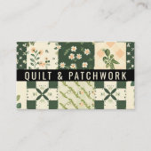 Grüne Quilt-Patchwork-Handmade-Kleidung Visitenkarte (Vorderseite)