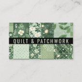 Grüne Quilt-Patchwork-Handmade-Kleidung Visitenkarte (Vorderseite)