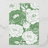 Grüne Quinceañera Einladung (Rückseite)