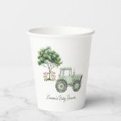 Grüne Ractor-Papierkästen Pappbecher (Rückseite)