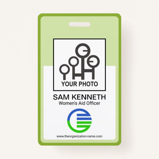 Grüne Rahmen Unternehmen Mitarbeiter Krankenversic Ausweis (Vorderseite)