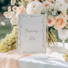 Grüne Rahmenfavoriten in Handzeichnung Poster