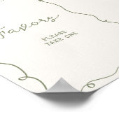 Grüne Rahmenfavoriten in Handzeichnung Poster (Ecke)