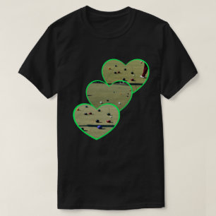 Grüne Rasen-Bowling-Bilder im Herz-Design T-Shirt