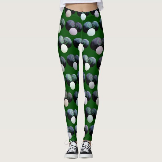Grüne Rasenbögen Muster, Leggings (Vorderseite)