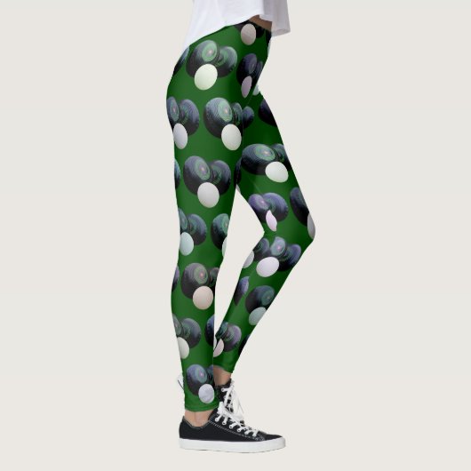 Grüne Rasenbögen Muster, Leggings (Rechts)
