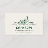 Grüne Rasenflächen für die Rasenpflege Visitenkarte (Vorderseite)