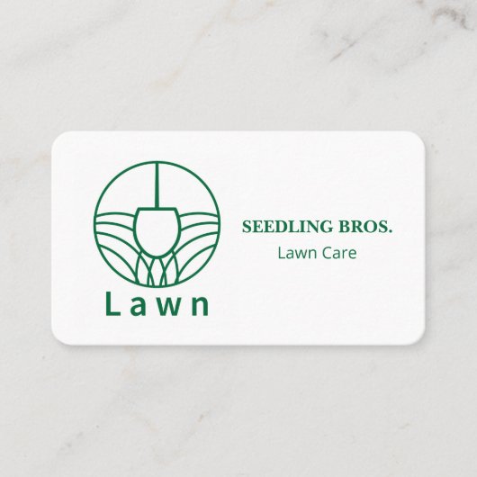 Grüne Rasenflächen Visitenkarte (Vorderseite)