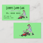 Grüne Rasenmäher, die männliche Visitenkarten mähe Visitenkarte (Vorne/Hinten)