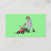 Grüne Rasenmäher, die männliche Visitenkarten mähe Visitenkarte (Rückseite)