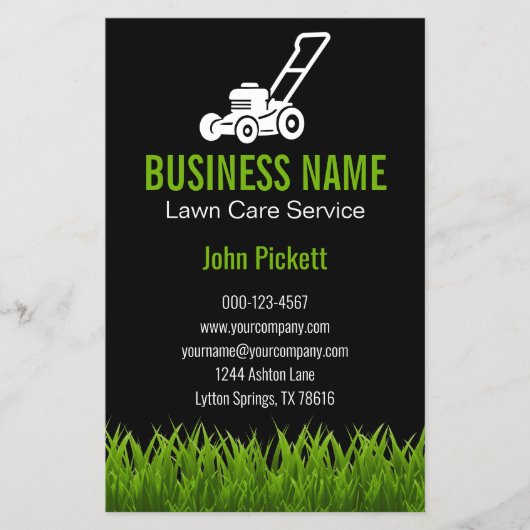 Grüne Rasenmäher Flyer (Vorne)