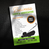 Grüne Rasenmäher für den Landschaftsschutz Flyer