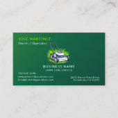 Grüne Rasenmäher und Beruflicher Service Visitenkarte (Vorderseite)