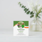 Grüne Rasenpflege Landscaping Mowing 3 Foto Quadratische Visitenkarte (Stehend Vorderseite)