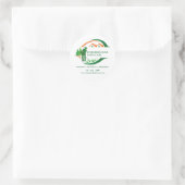 Grüne Rasenpflege Runder Aufkleber (Tasche)
