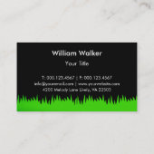 Grüne Rasenpflege und Landschaftsmäher Visitenkarte (Rückseite)