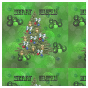 Grüne Rasenschalen Weihnachtsgestaltung, Stoff