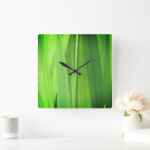 Grüne Rasenschildkröten Quadratische Wanduhr (Zuhause)