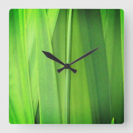 Grüne Rasenschildkröten Quadratische Wanduhr