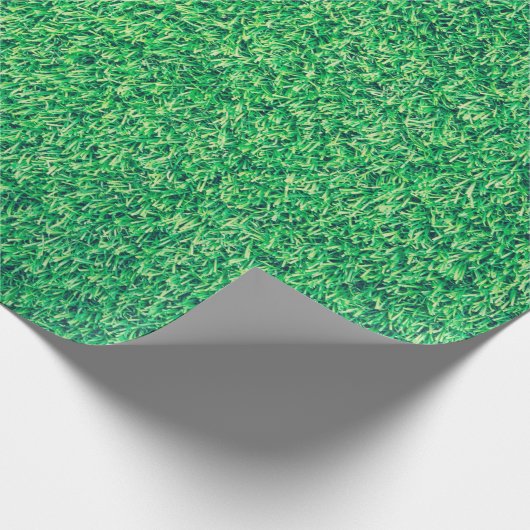 Grüne Rasenstruktur Geschenkpapier (Ecke)