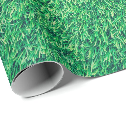 Grüne Rasenstruktur Geschenkpapier (Rolleneckpunkt)