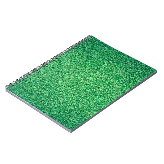 Grüne Rasentextur Notizblock (Linke Seite)